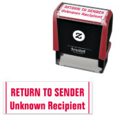 "送信者に戻る"、"不明な受信者"、行 セルフインキングスタンプ (インサイチュ)