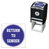 "送信者に戻る" +円形ゴム印 セルフインキングスタンプ (インサイチュ)