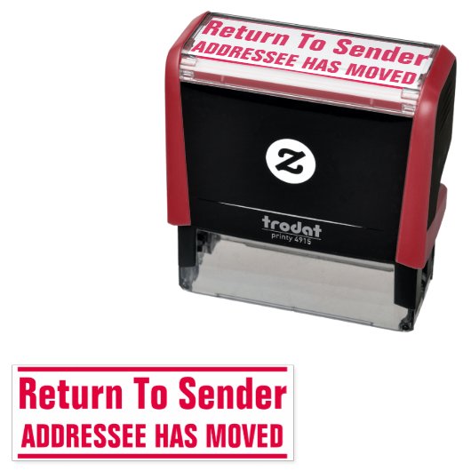 "送信者に戻る" "受信者が移動した" セルフインキングスタンプ (インサイチュ)