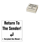 "送信者に戻る!" "受信者が移動した" ラバースタンプ (押印)