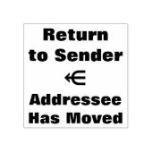 "送信者に戻る" "受信者が移動した" ラバースタンプ (インプリント)