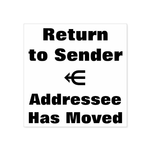 "送信者に戻る" "受信者が移動した" ラバースタンプ (インプリント)