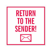 "送信者に戻る！" +封筒ゴム印 セルフインキングスタンプ (デザイン)