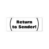 "送信者に戻る!" +曲線 ラバースタンプ (押印)