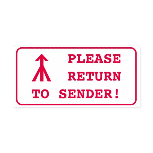 "送信者に戻る!" +矢印ゴム印 セルフインキングスタンプ (デザイン)