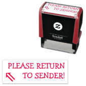 "送信者に戻る!" +矢印ゴム印 セルフインキングスタンプ (インサイチュ)