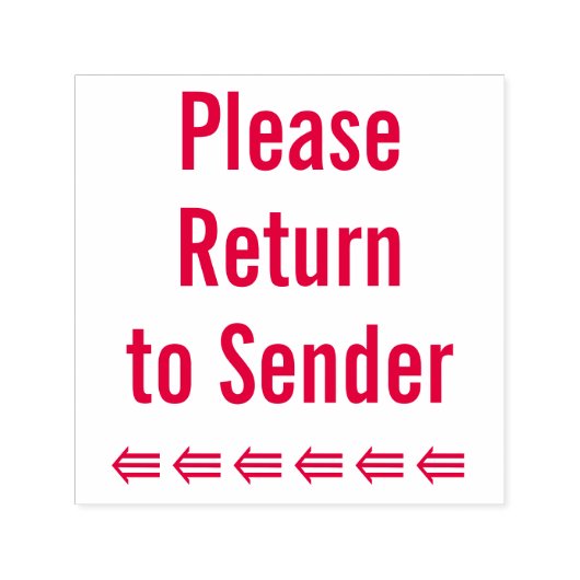 「送信者に戻る」+矢印ゴム印 セルフインキングスタンプ (デザイン)