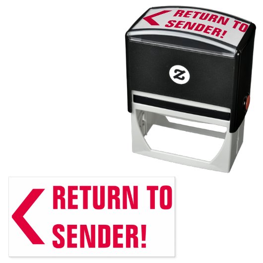 "送信者に戻る!" +矢印ゴム印 セルフインキングスタンプ (インサイチュ)