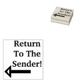 "送信者に戻る！" +矢印ゴム印 ラバースタンプ (押印)