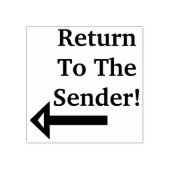 "送信者に戻る！" +矢印ゴム印 ラバースタンプ (インプリント)
