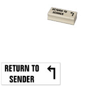"送信者に戻る" +矢印 ラバースタンプ (押印)