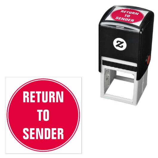 「送信者に戻る」自墨加工ゴム印 セルフインキングスタンプ (インサイチュ)