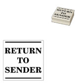 「送信者に戻る」 +行無地の数 ラバースタンプ (押印)