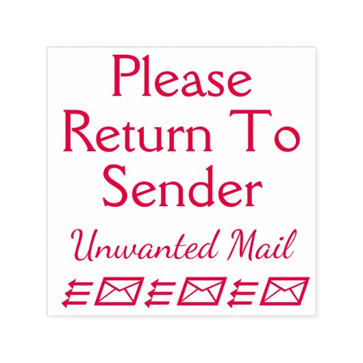 「送信者に戻る」「迷惑メール」 セルフインキングスタンプ (デザイン)