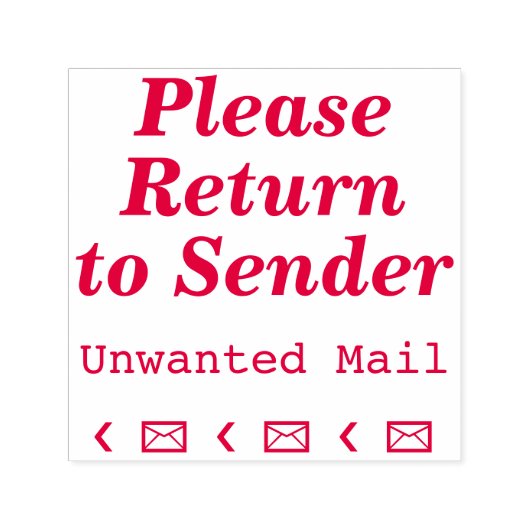 「送信者に戻る」「迷惑メール」 セルフインキングスタンプ (デザイン)