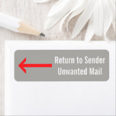 「送信者に戻る」、「迷惑メール」+矢印ラベル ラベル (インサイチュ)
