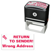 "送信者に戻る!"、"間違ったアドレス"ゴム印 セルフインキングスタンプ (インサイチュ)