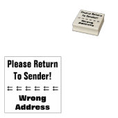 "送信者に戻る！"、"間違ったアドレス" ラバースタンプ (押印)