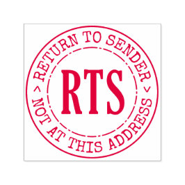 送信者に戻るRTSラバースタンプ大型ラウンドシール セルフインキングスタンプ