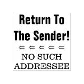「送信者に戻れ!」「そのようなアドレス帳は無い」 ラバースタンプ (インプリント)