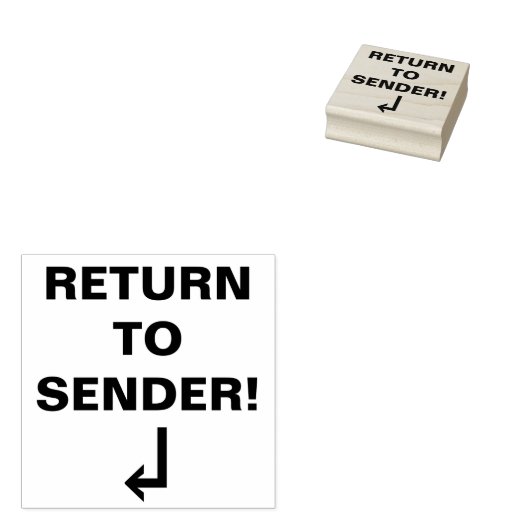 「送信者に戻れ！」 ゴム印 (押印)