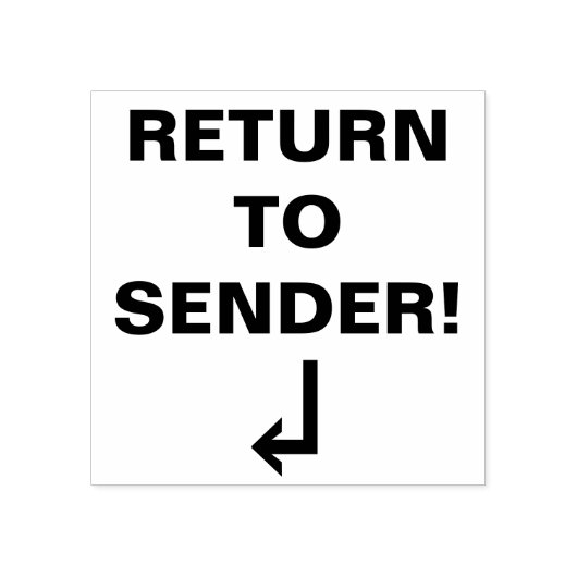 「送信者に戻れ!」 ゴム印 (インプリント)