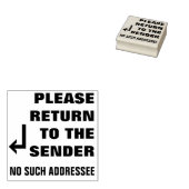 「送信者に返して下さい」「そのようなアドレス帳は無い」 ラバースタンプ (押印)