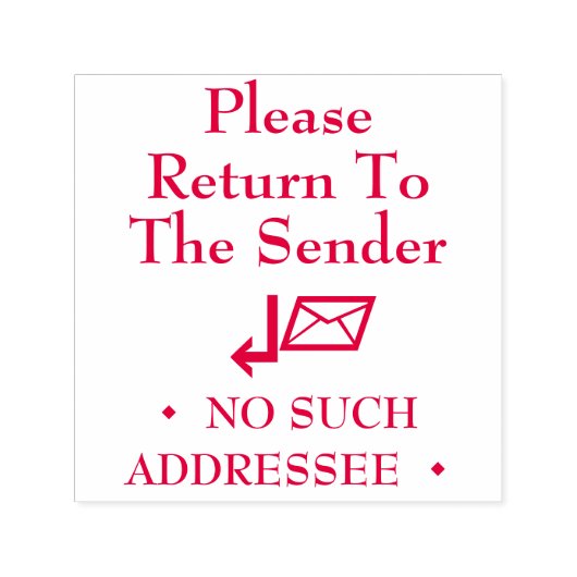 「送信者に返して下さい」「そのような宛先は無い」 セルフインキングスタンプ (デザイン)