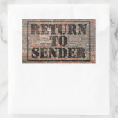 送信者のステッカーに戻る 長方形シール (バッグ)