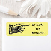 送信者のポインティングハンドに戻る ラベル (インサイチュ)