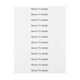 送信者への折り返し住所 シール ラップアラウンドラベル