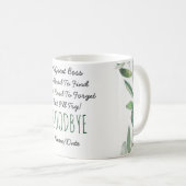 送別おもしろいボスマグ – 懸命へ忘れ コーヒーマグカップ (正面右)