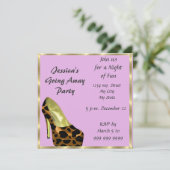 送別パーティの招待状さよならピンク 招待状 (スタンド正面)