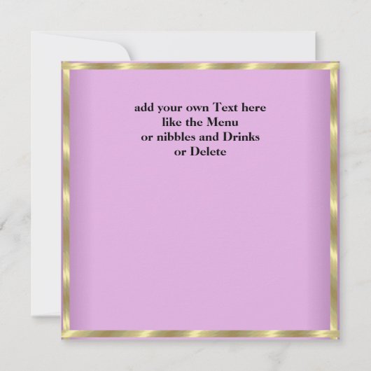 送別パーティの招待状さよならピンク 招待状 (裏面)