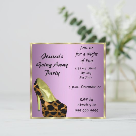 送別パーティの招待状カードサヨナイ 招待状 (スタンド正面)