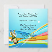 送別パーティの招待状飛行機サヨーン 招待状 (裏面)