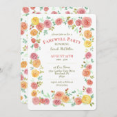 送別パーティーフローラ招待状 招待状 (正面/裏面)