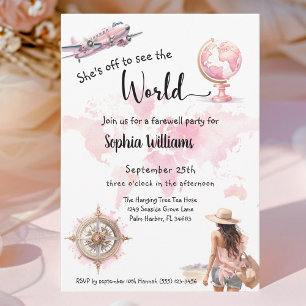 送別パーティー世界旅行遠くに行く 招待状