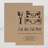 送別パーティーBBQ招待状 招待状 (正面/裏面)