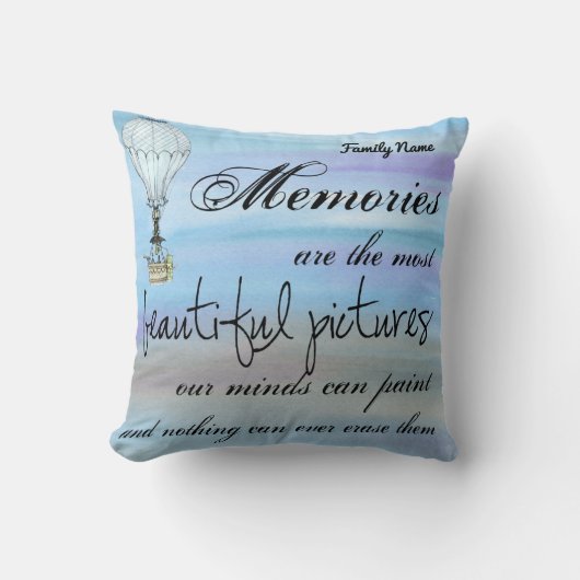 送別ボンボヤージギフト熱気球の名前を追加 クッション (正面)