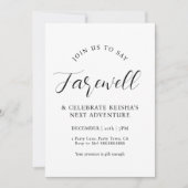 送別モダンパーティー移遠くに動する遠くにパーティー 招待状 (正面)