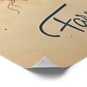 送別会ディナーヴィンテージカバーデザイン ポスター (角)