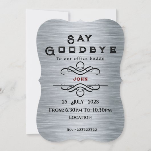 送別会 招待状 (正面)