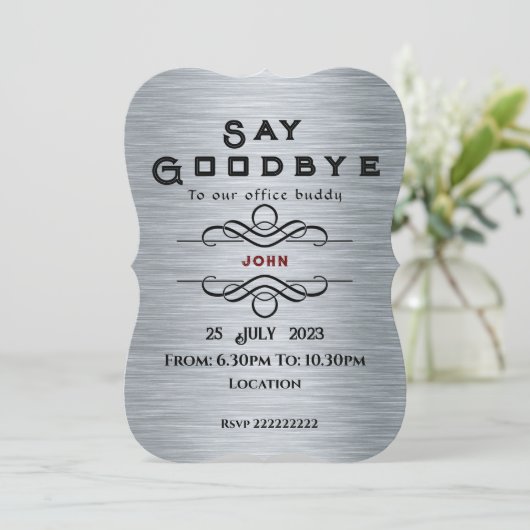 送別会 招待状 (スタンド正面)