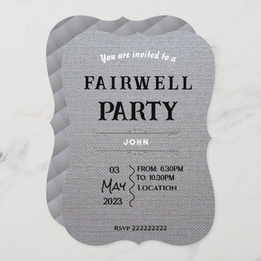 送別会 招待状 (正面/裏面)