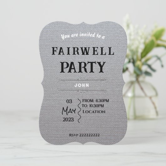 送別会 招待状 (スタンド正面)