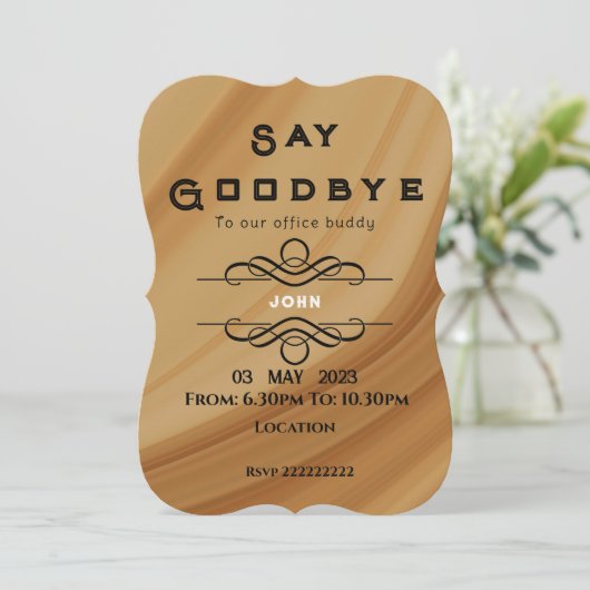 送別会 招待状 (スタンド正面)