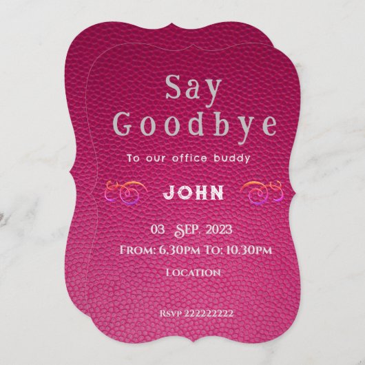 送別会 招待状 (正面/裏面)