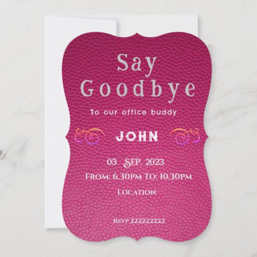 送別会 招待状 (正面)