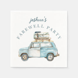 送別卒業かわいい車への遠くにパーティー スタンダードカクテルナプキン